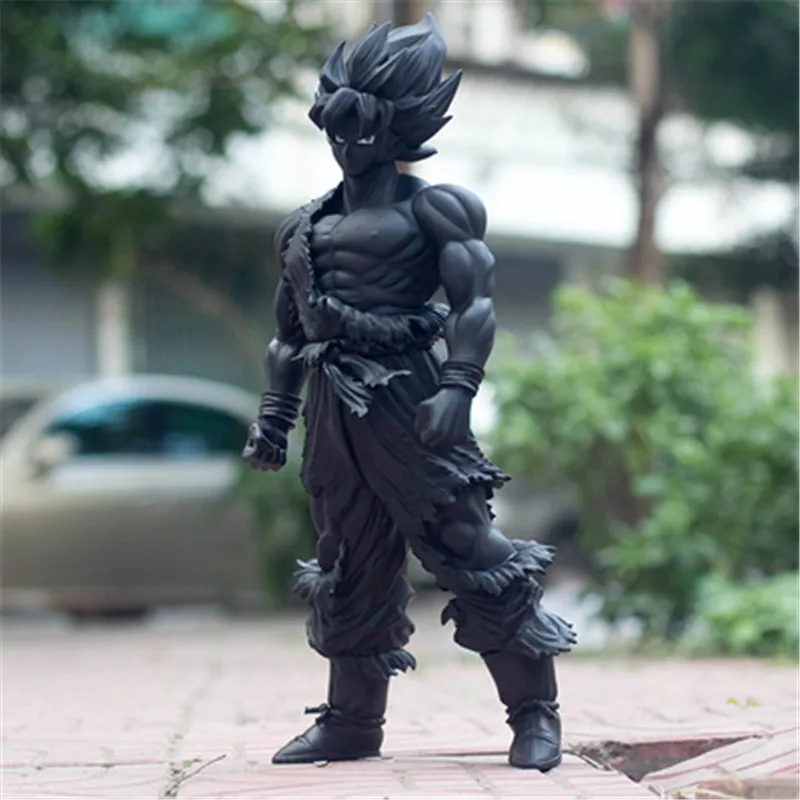 46 см Dragon Ball Z Super Saiyan Супер огромный черный Сон Гоку сцены Фигурки Коллекция Модель игрушки X2658