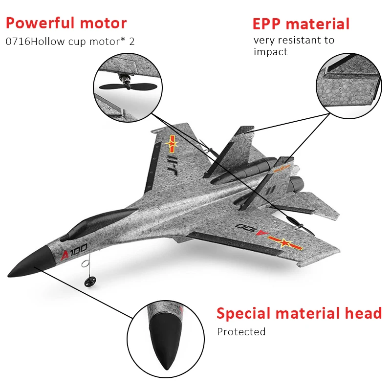 A100 RC Самолет EPP пена 2,4 г 3Ch пульт дистанционного управления планер самолет фиксированное крыло самолет Аннигиляция 11 самолетов беспроводной пульт дистанционного управления