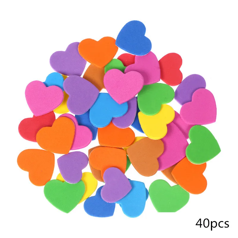 Heart stickers 1 упаковка экологически чистые наклейки эва буквы/цифры губчатая бумага самоклеящаяся заплатка DIY ремесло искусства детей скрапбукинга материалы - Цвет: Heart stickers