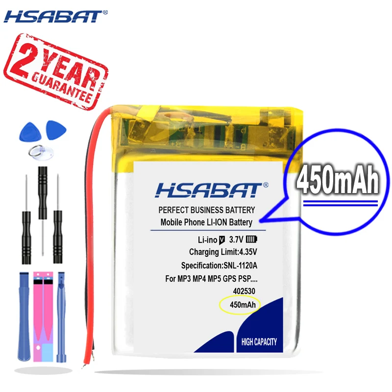 Новое поступление [HSABAT] 450 мА/ч 402530 Замена Батарея для игрушечная Беговая железная