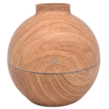 

130Ml Usb Electric Aroma Air Diffuser Wood Ultrasonic Air Humidifier Essential Oil Aromatherapy Cool Mist Maker For Home