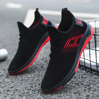 

2019 High-Quality Male Sneakers Fashion Men Breathable Lace-up Mesh Sneakers Casual Shoes Student Running Shoes Calzado Hombre