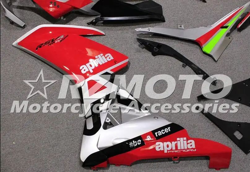 Полный мотоцикл полный комплект обтекателей подходит для Aprilia RSV4 1000 2010 2011 2012 2013 впрыска ABS Пластик красный