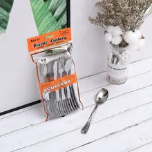 Безопасная одноразовая пластиковая вилка, мини ложка для мороженого, десертная ложка, ковш для Западной свадебной вечеринки, столовые приборы кухонные принадлежности, столовые приборы