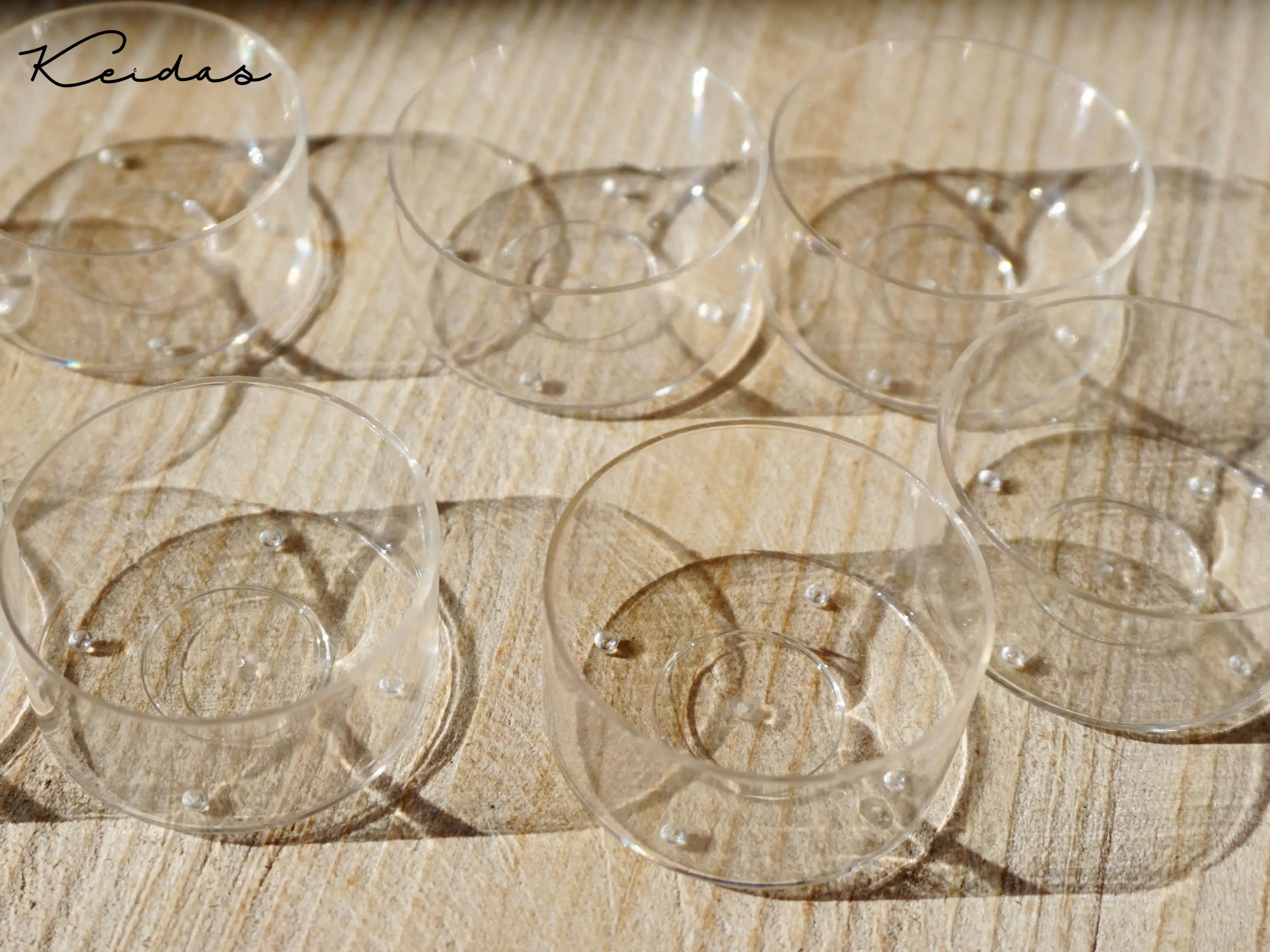 Wholesale T16 Transparent Round Shape Plastic Candle Containers for Wedding Candle Making 10PCS