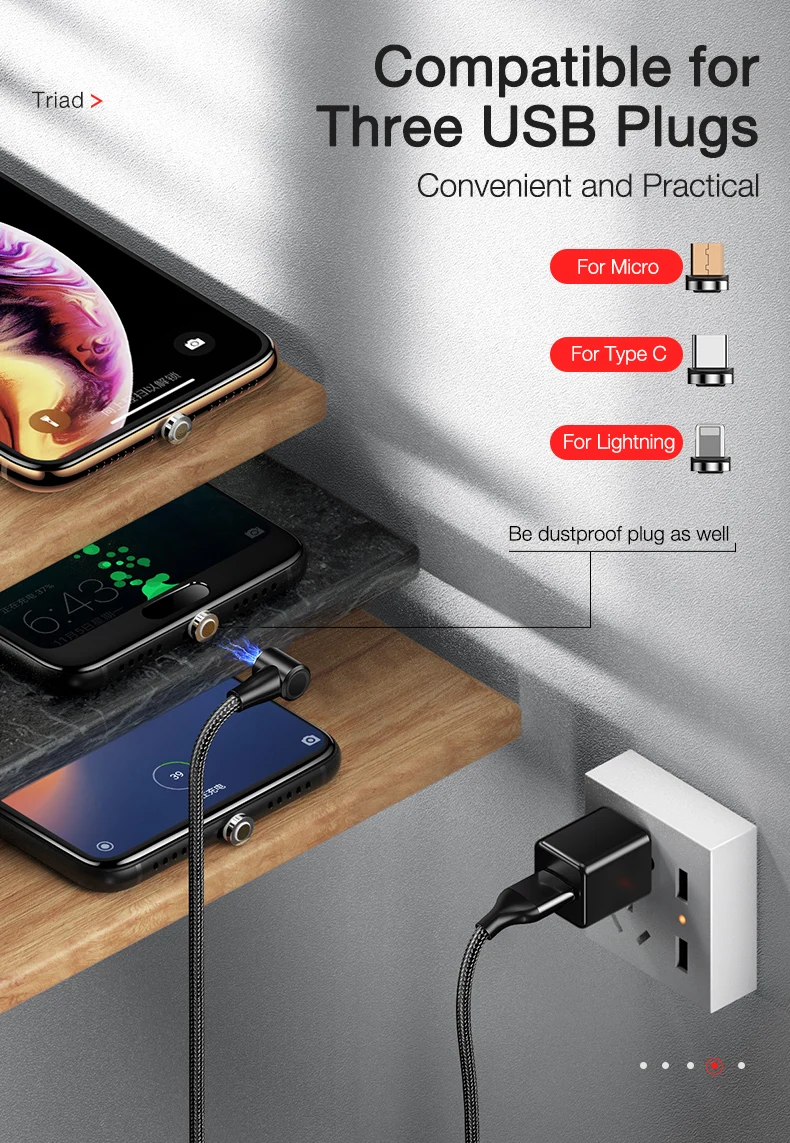 magnetic USB cable for iphone xiaomi huawei samsung  (11)