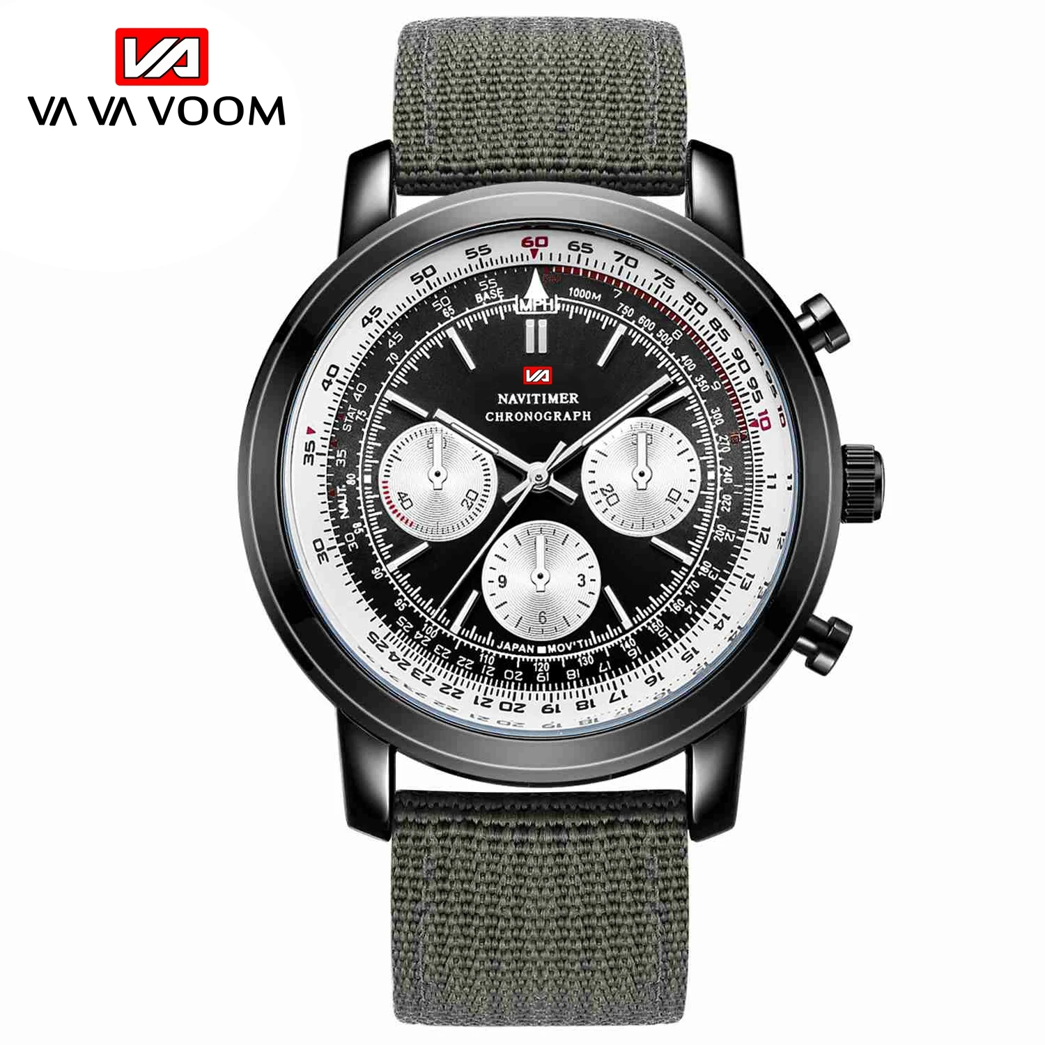 Airplane Sports Military Blue Dial Pilot Calendar Men Wristwatch Chronograph Fashion Casual Brand Army Brown Leather Watches 