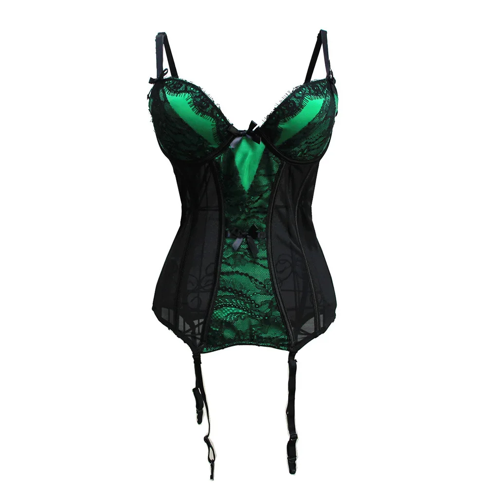 

H103 Europe And America Sexy Mesh Lace Sexy Belly Holding Women's Corset Tops