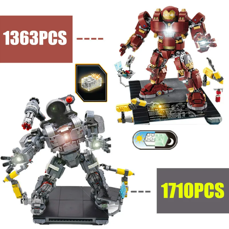 

New IronMan Hulkbuster Hulk Fit Legoings Avengers Marvel Endgame Figures Building Bricks Block Gift Diy Toy Birthday Boy Xmas