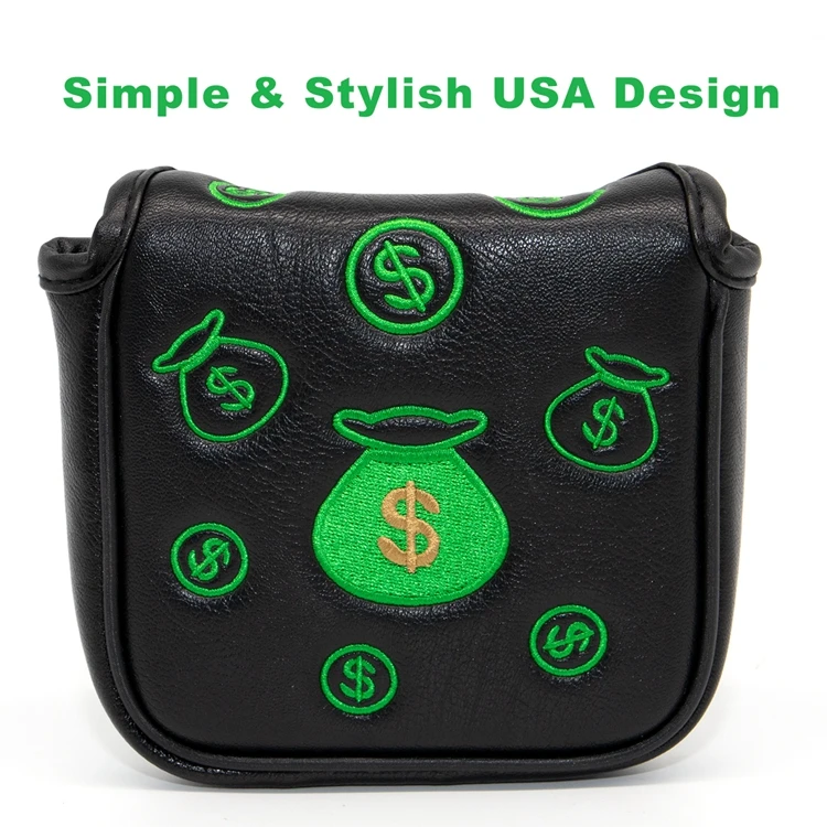 5 golf putter cover golf headcovers mallet golf putter cover