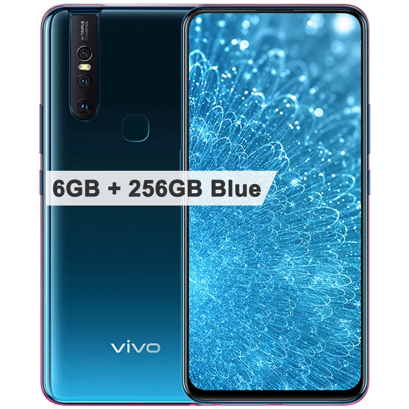 Мобильный телефон vivo S1, 6,53 дюймов, 6 ГБ, 128 ГБ, Восьмиядерный процессор Helio P70, фронтальная камера 3940 мАч, МП, 3 камеры заднего вида, смартфон - Цвет: S1 6G 256G Blue