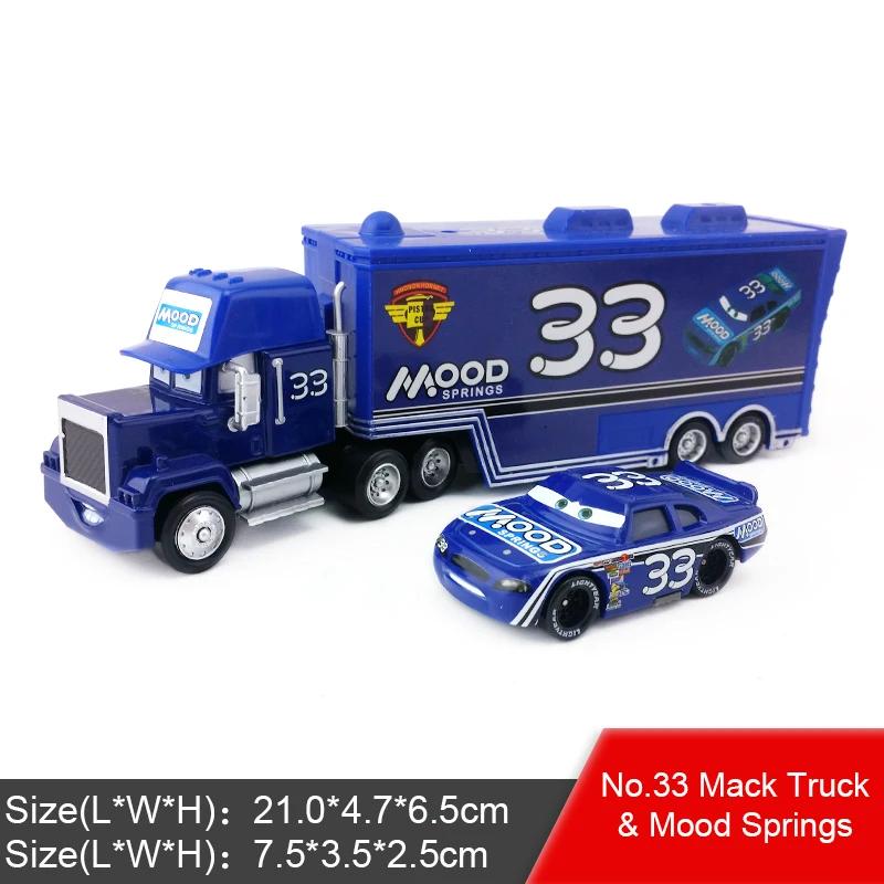 Disney Pixar Cars 2 игрушки молния McQueen Франческо Чико Хикс mack truck король 1:55 литье под давлением Металл 2 шт игрушки детские подарки - Цвет: No33