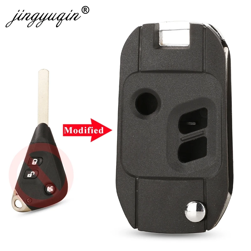 

jingyuqin Modified Flip Remote Key Case 2/3 Button For Subaru Legacy Forester Outback Liberty Tribeca Impreza Replace Fob Shell