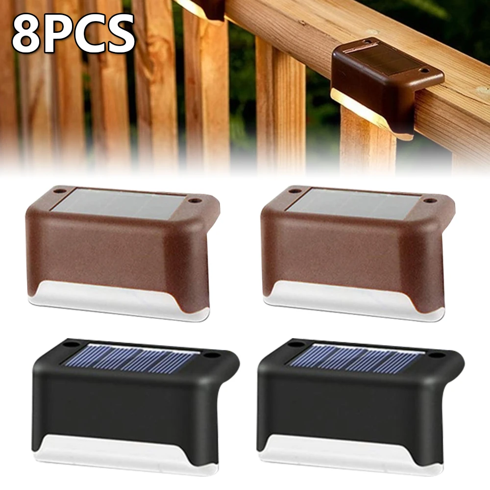 8/12PCS Solar Deck Lights Step Outdoor Waterproof Led Fence Lamp for Patio Stairs Garden Pathway Yard | Лампы и освещение