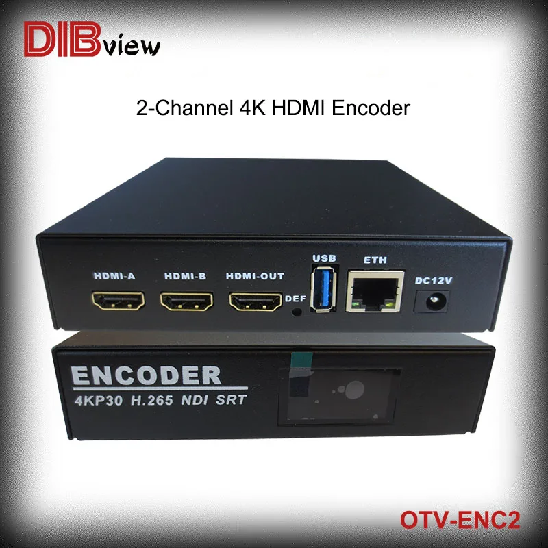 2-канальный 4K HDMI H.265 H.264 NDI HX SRT Video Audio потоковый кодировщик IPTV для Facebook Youtube прямой