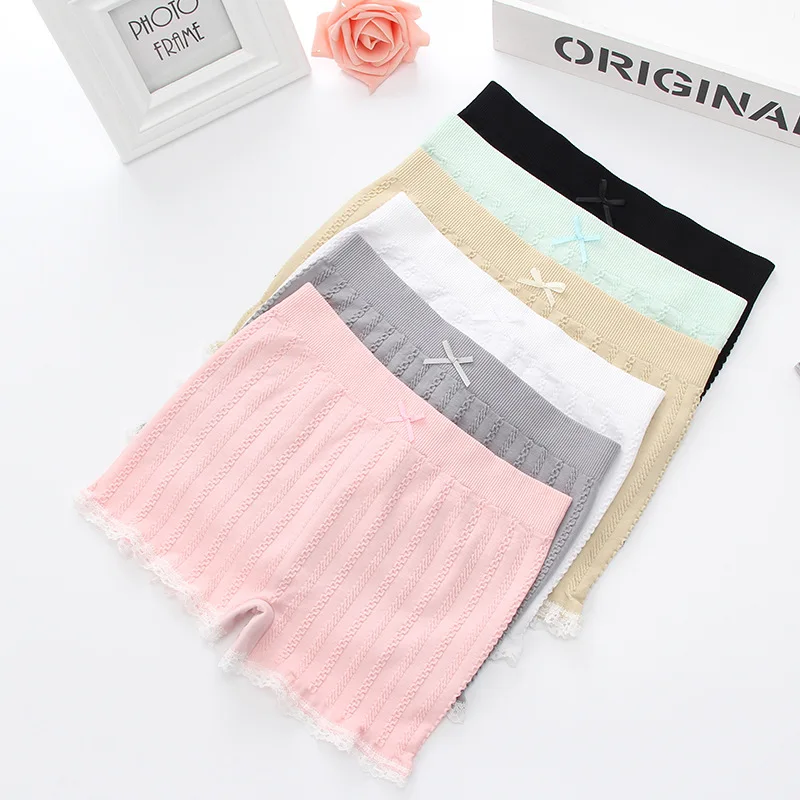 

Women Safety Shorts Pants High Waist Panties Seamless Boxer Shorts Boyshorts Girls Slimming Underwear Sexy Lace Underpants