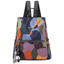 Противоугонный рюкзак женский стиль корейский стиль контрастный цвет Оксфорд Ткань Повседневный рюкзак большой емкости колледж Schoo