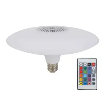 

UFO smart music light bulb LED bluetooth speaker with 24-key remote control stepless dimming music bulb