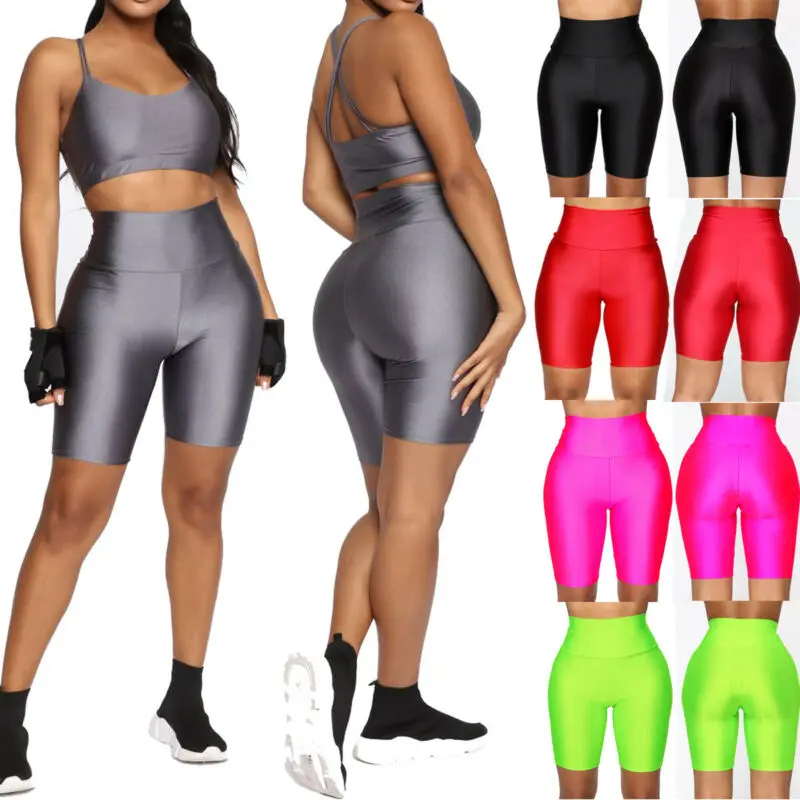 Women Skinny Running Compression Sports Short Shorts Hot Compression Pocket Tights Quick Dry Fitness
