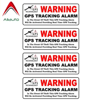 

Aliauto 4 X WARNING GPS TRACKING ALARM Car Stickers Reflective Personality Decal for Tesla Chevrolet Lacetti Cruze ,10CM*4CM