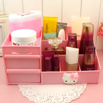 

Girls cartoon Storage box drawer princess Cosmetic case cosmetics storage box necklace tiara box Storage drawer