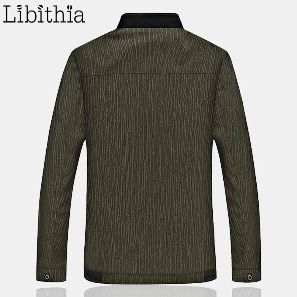 Libithia мужские повседневные куртки плюс размер 2XL-8XL пальто осень новая одежда с воротником-стойкой мужской темно-зеленый синий оранжевый B040