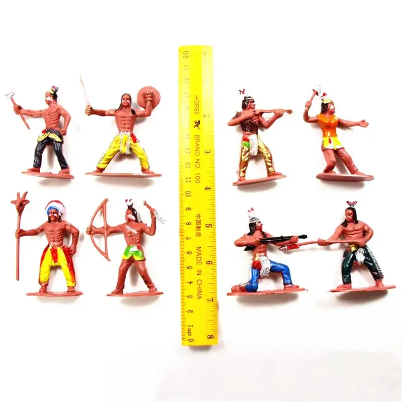 Details about / 1 Set Indian Model Miniature Primitive Tribes Native Doll Ornaments Y7E8