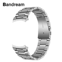 Ручной съемный ремешок из нержавеющей стали+ без зазора Soild зажимы для samsung Galaxy Watch 46 мм/gear S3 быстроразъемный ремешок