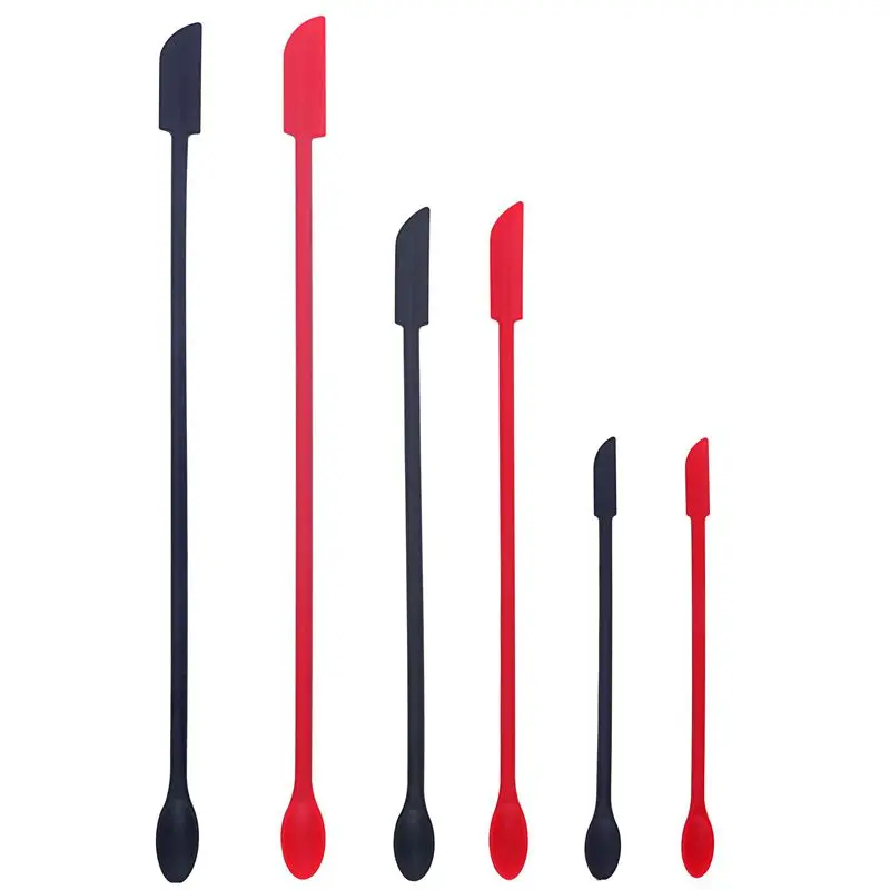 Anti-Stick Kitchen Pan Creative Mini Silicone Set Cooking Spatula Set of 6 Pieces Small Tip Spatula Jam Scraper Baking Tool