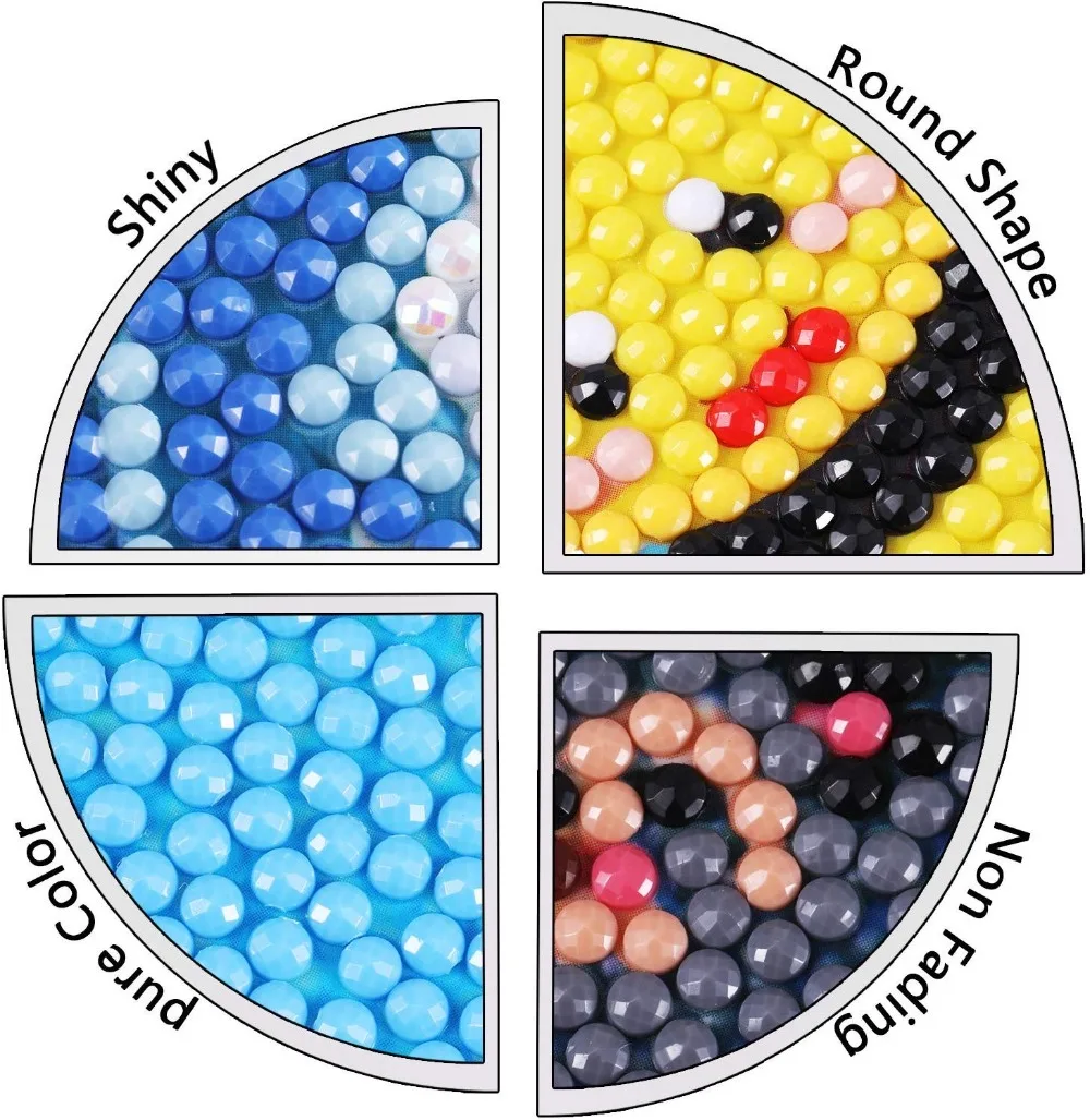 Colorful round Diamond stickers