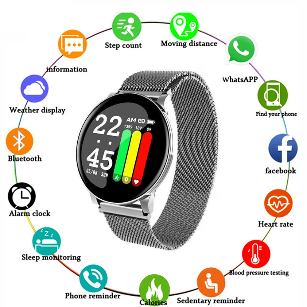 

Uwatch2 Smart Watch For Andriod,IOS 1.33' Full Touch Screen IP67 25 days Standby 7 Sport Modes Full Metal Unibody Uwatch2