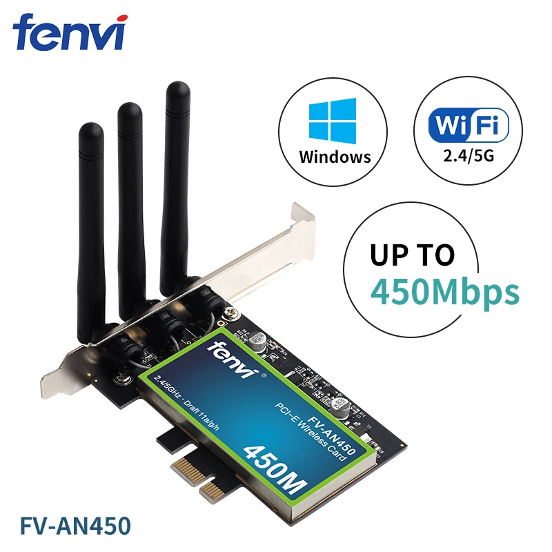 PCI Wi-Fi адаптер двухдиапазонный беспроводной-450 Мбит/с настольная сетевая карта 802.11a/b/g/n с 2,4/5 ГГц для ПК компьютера