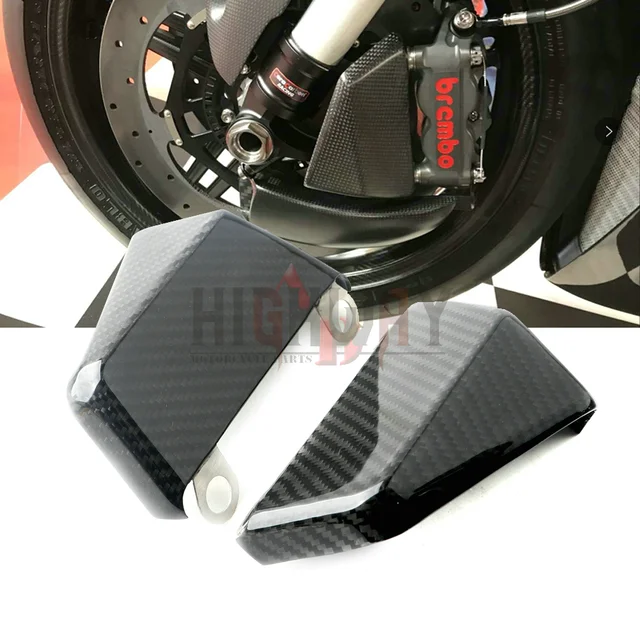 $US $118.26 108mm Carbon Fiber Radial Front Brake Caliper Pads Cooling Air Duct Channel System For Kawasaki Ninja H2 H2R 2015-2020 COOLER