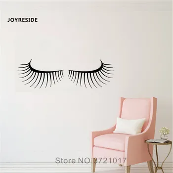 Günstig JOYRESIDE Frau Augen Aufkleber Schönen Wimpern Wand Dekor Hause Wohnzimmer Mädchen Wand Dekoration Salon Schönheit Fenster Aufkleber WM430