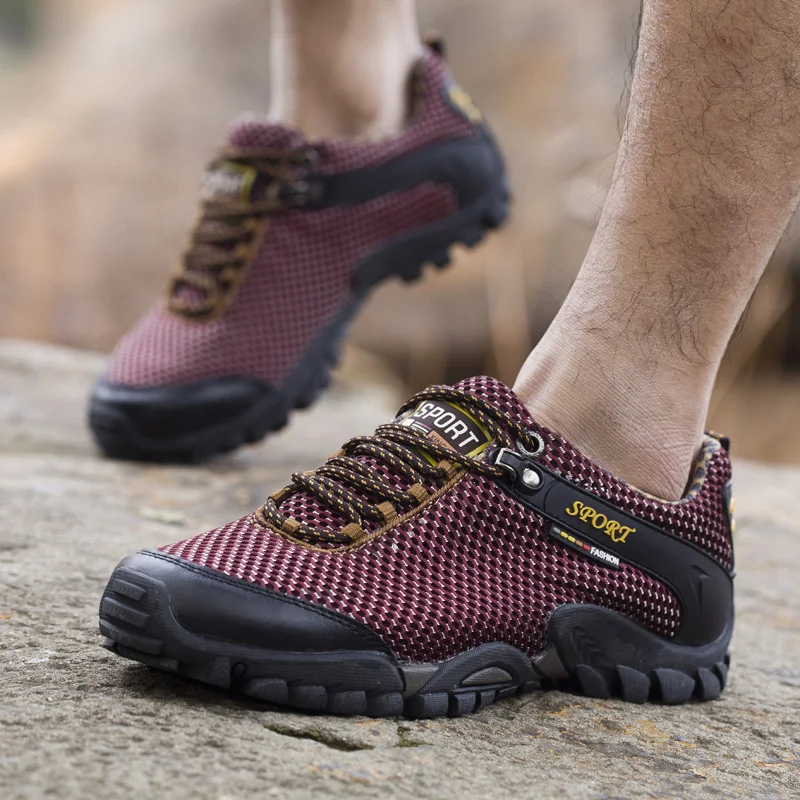 Воздухопроницаемые кроссовки для мужчин для отдыха на природе, восхождения, пешего туризма обувь мужская тактическая походная обувь мужские походные кроссовки летняя уличная походная обувь