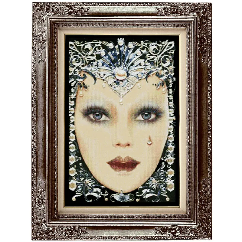 

European Style Fishxx Cross Stitch Kit Gem Queen Series E336 Home Handmade Embroidery Large Hanging Precision Printing