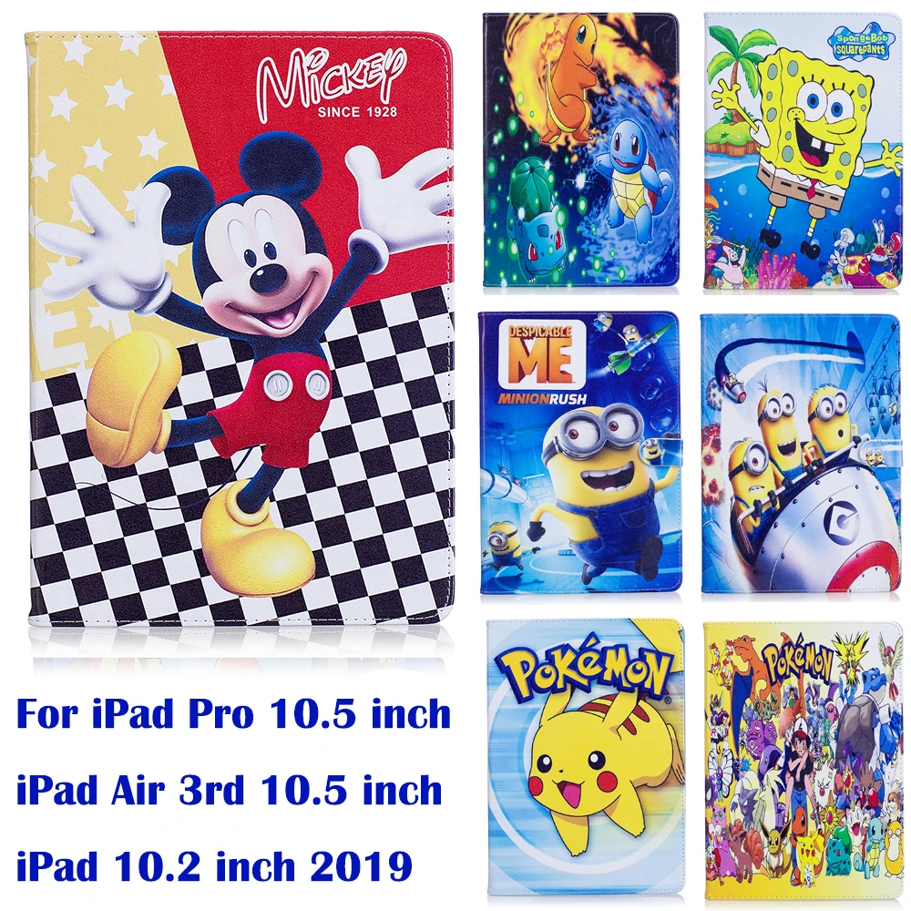 Чехол книжка с подставкой для Apple iPad Pro 10 5 &quotiPad Air 3 2 2019 чехол мультяшным Микки