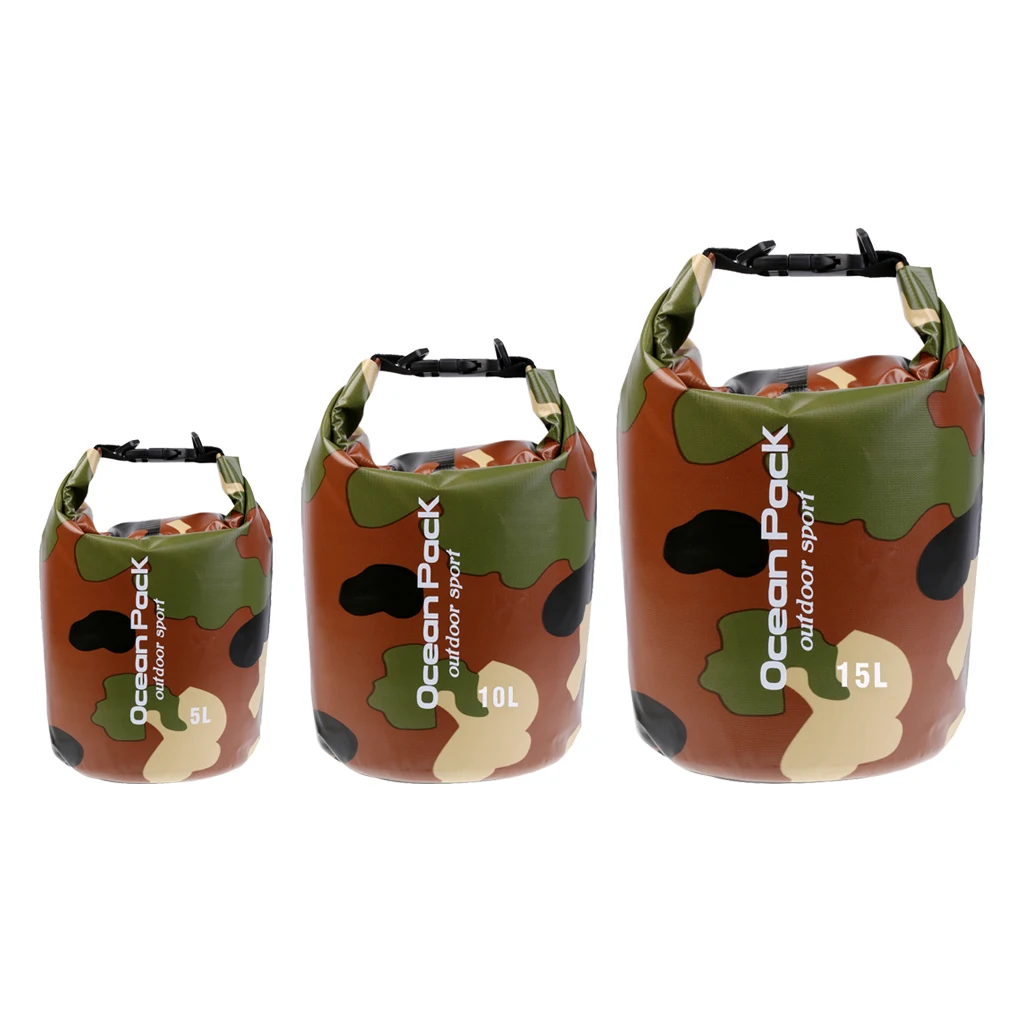 3 шт./компл. 5L 10L 15L Водонепроницаемый сухой мешок рафтинг Каякинг катание на лодках
