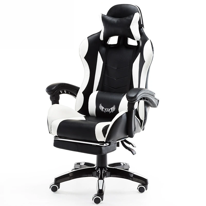 

High Quality Chaise Gaming Silla Office Chair ArmChair Synthetic Leather Ergonomics With Footrest Headrest Pillow Furniture