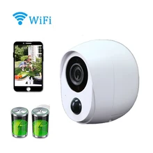 Wouwon Wire-Free Included Battery IP Camera Outdoor Wireless Weatherproof Security WiFi Camera CCTV Alarm Picture iCSee APP