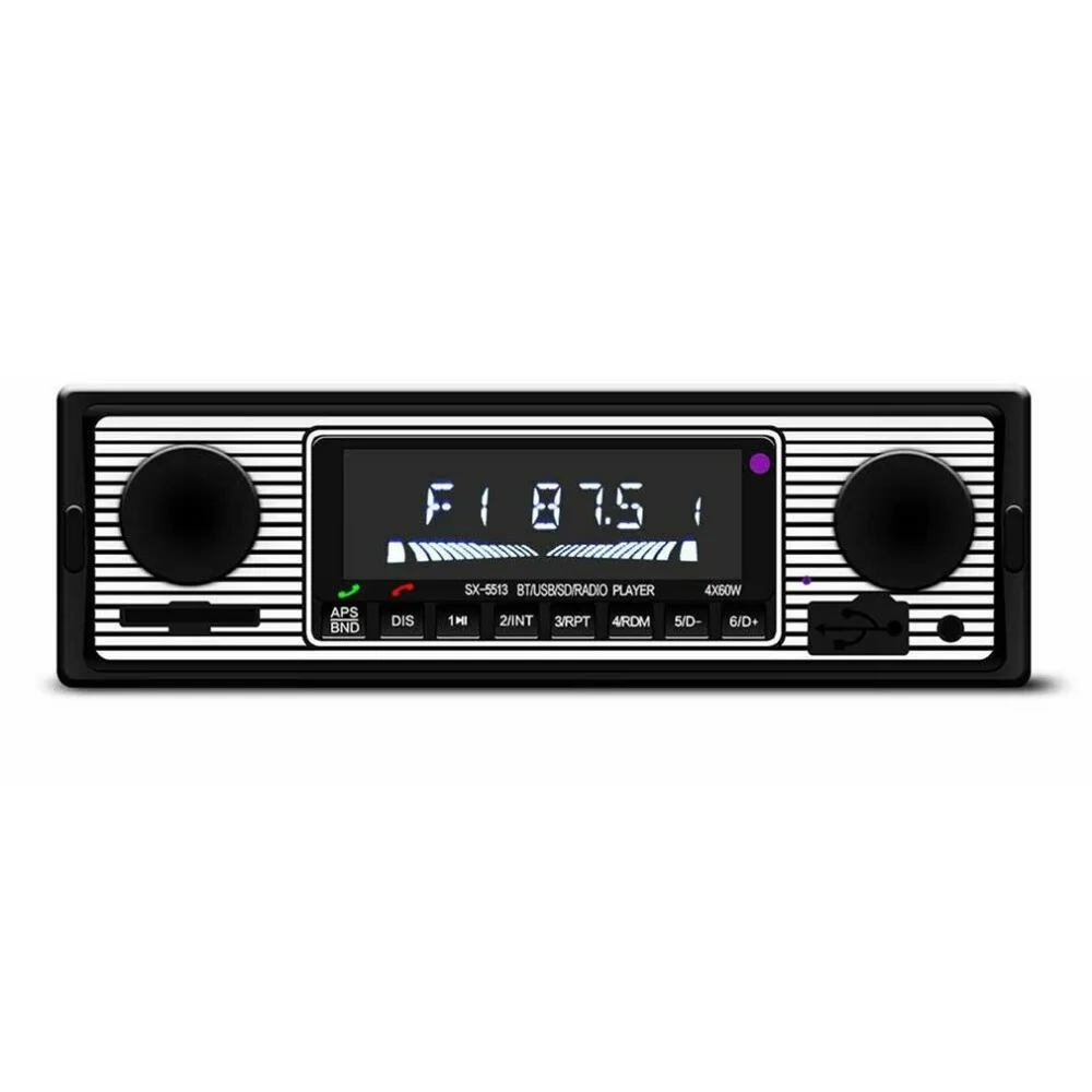 Винтажный автомобильный Bluetooth fm-радио MP3-плеер Стерео USB AUX классический автомобильный стерео аудио OLED цветной экран Автомобильный музыкальный медиаплеер
