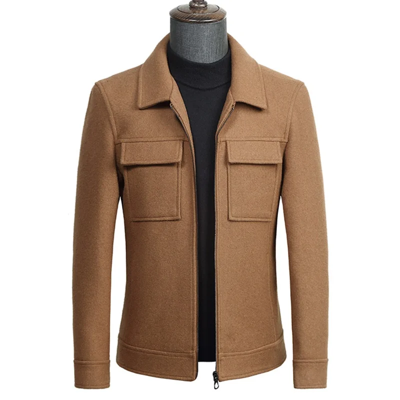 Man Coats Winter 2019 Wool Jacket Men'S High-Quality Casual Slim Collar Wool Coat Men'S Short Cotton Collar Trench Male KK3022 Man Coats Winter 2019 Wool Jacket Men'S High-Quality Casual Slim Collar Wool Coat Men'S Short Cotton Collar Trench Male KK3022