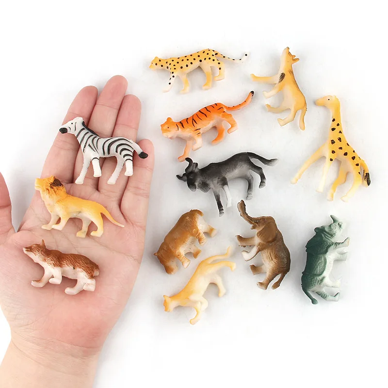 Продукт 12-Mini Animal World модель кукла игрушка статическое украшение Виниловая фигурка лесное животное