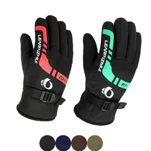 Мужские лыжные перчатки зимние уличные для верховой езды утепленные ветрозащитные водонепроницаемые Нескользящие износостойкие мотоциклетные/велосипедные перчатки с подогревом