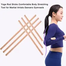 wood Yoga Rod Sticks Comfortable Body Stretching Tool for Martial Artists Dancers Gymnasts Rod Yoga Pilates Stick Fitness Bar