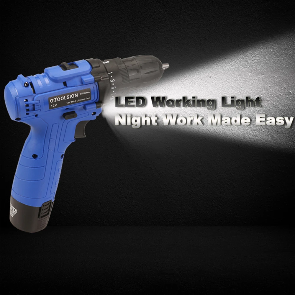 12V Professional Cordless Screwdriver 2 Speed 1500Mah Electric Screwdriver Mini Drill Professional Electric Drill Power Tools  (9)