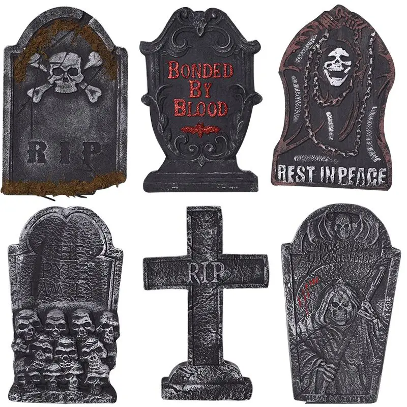 Yard Sign Outdoor Lawn Decorations -  Fake foam Tombstones - Halloween Yard Decoration (1)
