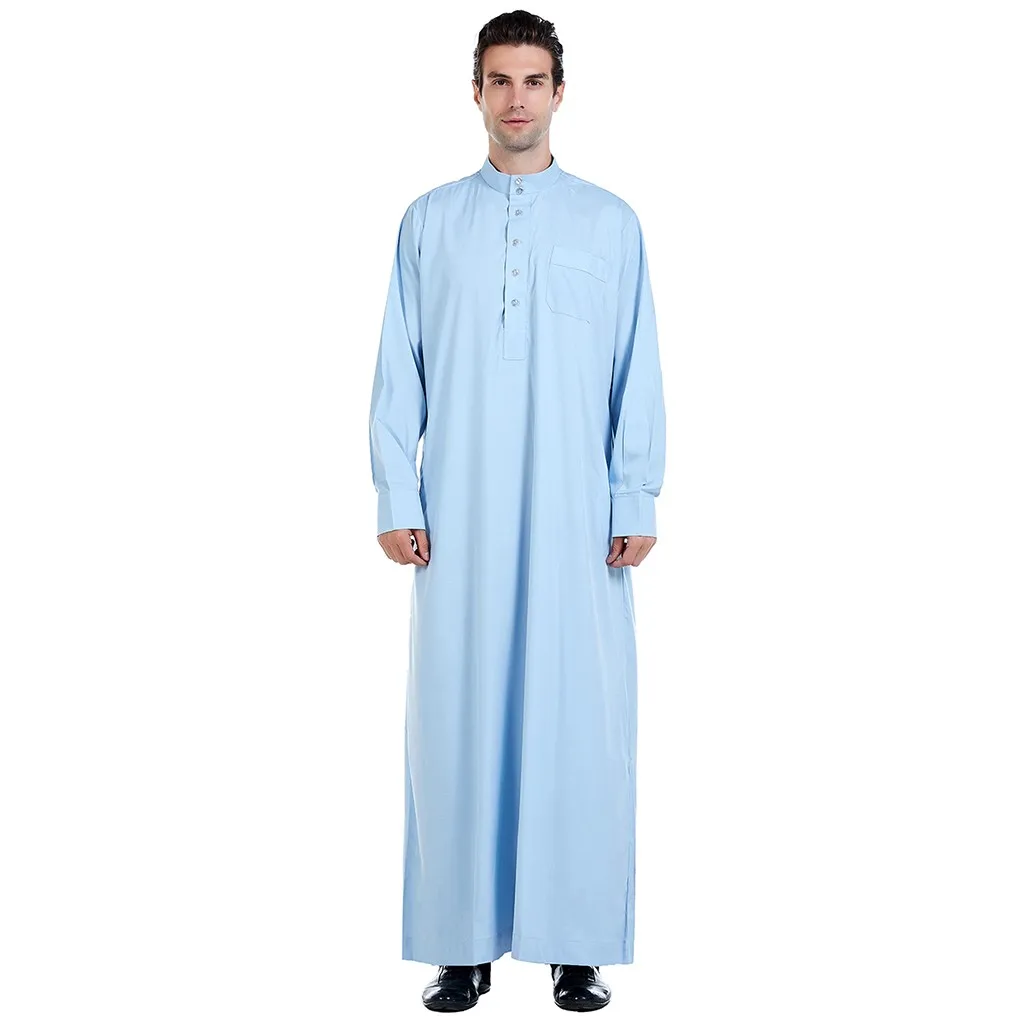 Мужская мусульманская одежда средней длины модные платья и длинные пальто