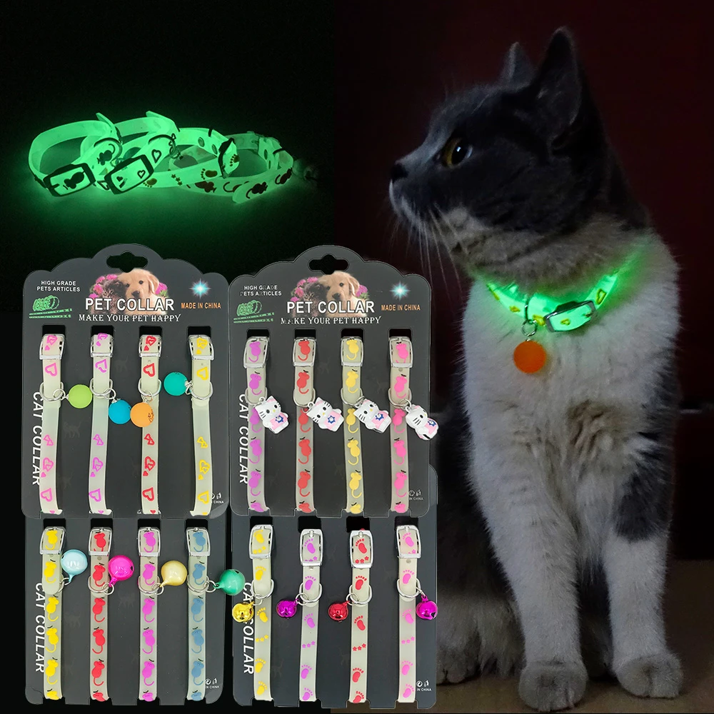 Collier Lumineux Avec Cloche Pour Chat Accessoire De Securite Reflechissant Aliexpress
