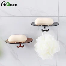 Мыльница без сверления мыльница со стоком для ванной и туалета настенный подвесная мыльница стойка для хранения губок поднос держатель с 2 крючками